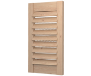 The Carbrooke - Open Protruding Louvre Decorative Pine Shutters The Carbrooke - Open Protruding Louvre Decorative Pine Shutters