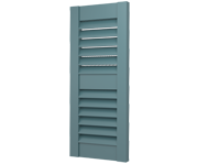 The Cavendish - Faux Wood Decorative Louvre Shutters with Centre Bar The Cavendish - Faux Wood Decorative Louvre Shutters with Centre Bar