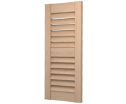 The Cavendish - Louvre Decorative Pine Shutters with Centre Bar The Cavendish - Louvre Decorative Pine Shutters with Centre Bar