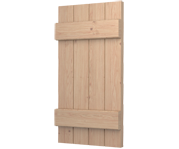 The Hadleigh - Closed Board Decorative Pine Shutters The Hadleigh - Closed Board Decorative Pine Shutters