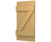 The Sandringham - Z-Bar Closed Board Decorative Faux Wood Shutters The Sandringham - Z-Bar Closed Board Decorative Faux Wood Shutters