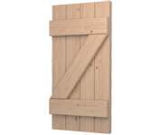 The Sandringham - Z-Bar Closed Board Decorative Pine Shutters The Sandringham - Z-Bar Closed Board Decorative Pine Shutters